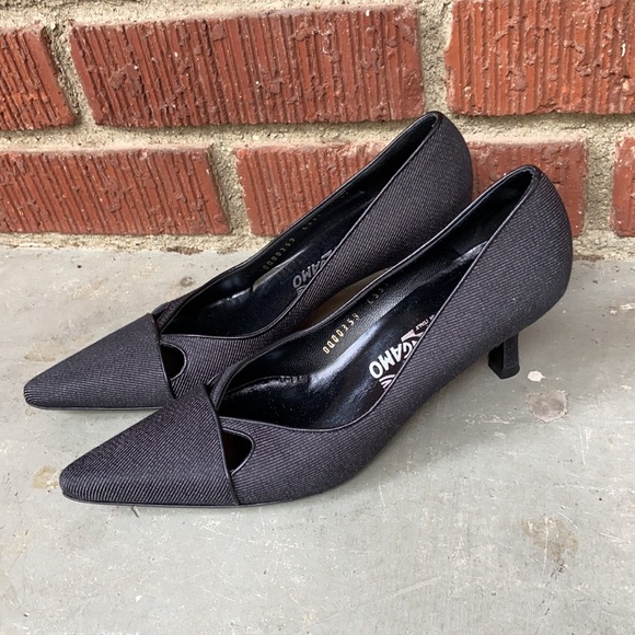 Salvatore Ferragamo Denim Heels - Picture 6 of 11